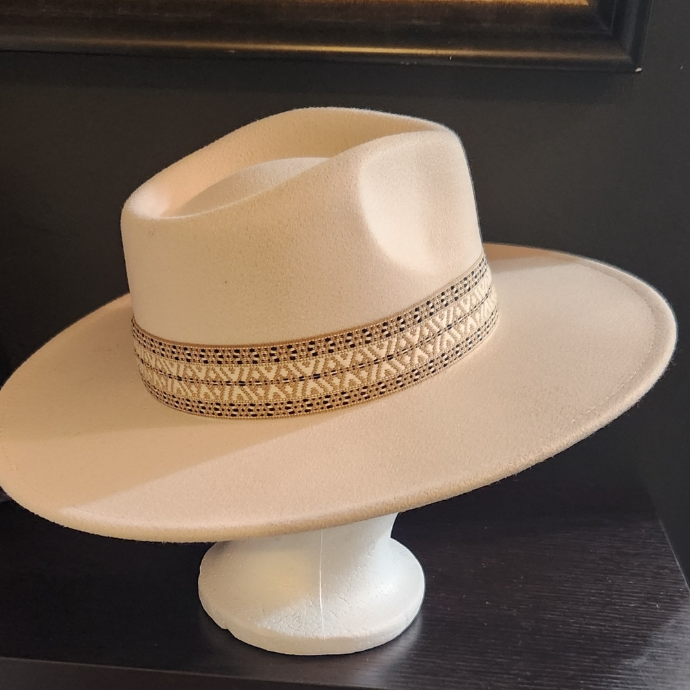White Rancher Fedora Hat - Picture 3 of 6